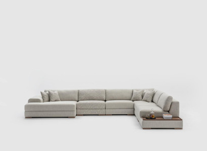 Sofa Couch Living Room Corner Sofa Modern Design Furniture U-Shape Fabric Sofa